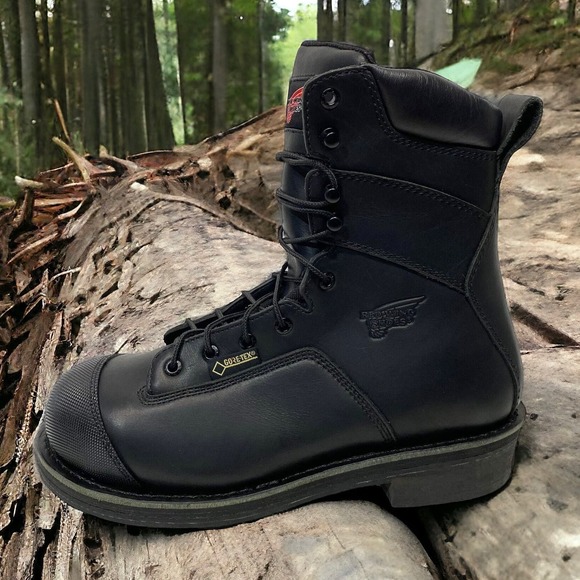 Red Wing Mens GoreTex Steel Toe Spiked Calk Logger Boots Size 8 EE Work New Rare main image 5